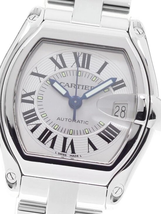 CARTIER Roadster LM W62000V3 Date Silver Dial Automatic Men\'s Watch_953648 main image 8